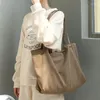 Kvällspåsar japansk stil konstnärlig duk väska ins avslappnad sen serie fast färghandväska