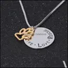 Pendant Necklaces Love Necklace Angel Pet Simple Lovers Lettering Live Rescue Gold Paw Claw Bdehome Drop Delivery Jewelry Pendants Dhmvp