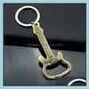 Openers Creative Retro Guitar Beer Bottle Opener Keychain Keyring Key Chain Ring Kitchen Tool Bar Accessories Gifts Zinc Alloy Party Otoel