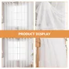 Curtain Window Sheer Curtains Drapes White Voile Panels Valance Scarf Door Bedroom Transparent Tulle Decor Decorative Farmhouse