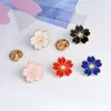 Broches 5pcs/conjunto estilo japonês Silvercolorcherry Blossom Flower Broche Collar Colera Camisa Bola Capinho Capinho Pin Badge Presente de joias