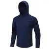 Sweat à capuche pour homme, sweat-shirt de sport, course à pied, entraînement, Fitness, manches longues, séchage rapide, SPSYL0099