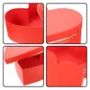 Presentförpackning Boxblommor Dag S Valentine Heart Packing Wedding FlowersStorage Candy Shaped Cardboard Florist Lidsbirthday Wrapping