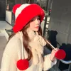 Berets Woman Autumn Winter Mink Knit Bomber Hat Thick Female Fluffy Pompom Outdoor Warm Windproof Earflap Trapper Snow Ski Caps Delm22