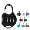 Party Favor Couleur Mini Cadenas Pour Sac À Dos Valise Papeterie Mot De Passe Serrure Étudiant Enfants Voyage Gym Casier Sécurité Métal Panier Dhnby