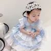 Vestidos de menina menina para crianças boutique roupas meninas roupas espanhol lotia bebê princesa vestidos de aniversário vestido de batismo de aniversário