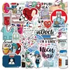 50 pezzi Adesivi per infermiere Adesivi per graffiti medici per cartoni animati per bagagli fai-da-te Laptop Skateboard Adesivi per biciclette W1472