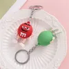 Cartoon Chocolate Bean Keychain Resin Doll Couple Key Chain Men's and Women's Jewelry Bag Pendant Children Lovely Keychain GC1880