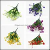 Decorative Flowers Wreaths Simated Plastic Flower Pastoral False Fence Set Indoor And Outdoor Window Decoration Art Table Setting Otke8