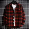 Men's Casual Shirts Autumn Tops Single-breasted Men Shirt Color Matching