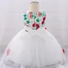 Meisje jurken zomer doop 1e verjaardag jurk voor baby japon prinses feestvestido baby bloemen 612 maanden meisje