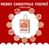 Emballage cadeau JOLLYBOOM sacs en papier Kraft de noël couleur originale avec le père noël flocon de neige orignal pour les ensembles de faveurs de fête