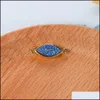 Charms modny mały owalny żywica Druzy kamienny wisiorek do bransoletki Naszyjnik Złoty Corolf Prosty DIY Charm Akcesoria Kobiety Kobiety Dh5jj