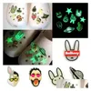 Shoe Parts Accessories Wholesale Glow In The Dark Croc Charms Luminous Decoration Buckle For Clog Shoes Gift Drop Delivery Dhjmx