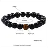 Brins de perles de haute qualité Black Tiger Eye Bouddha Bracelets Perles de Malachite Naturelles Priez Richesse Chanceux Style Classique Bijoux Pour Dhy7V