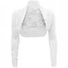 Women's Jackets Women Vintage Retro Lace Shrug Bolero Lady Long Sleeve Short Crop Tops Cardigan