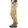 Men's Pants Spring Autumn Mens Cargo Multi Pocket Khaki Trousers Casual Military Cotton Men Plus Size Pantalon Homme 230131