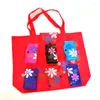 Bolsa de bolsas de compras Bola reutilizável Bolsa floral de grande capacidade Oxford Ploth Casual Grocery Durable Ladies Tote
