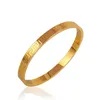 Bangle Korean Plated 18k Rose Gold Etching Great Wall Pattern Bracelet Fashion Trend For Men And Women