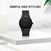 Wristwatches Men'S Watch Fashion Business Big Round Luxury Elegant Leather Strap Quartz Sports