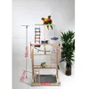 Other Pet Supplies Wood Parrot Playground Lovebirds Playgym With Feeder Bird Playstand Bite Toy Perches Ladders Cockatiel Activity Center 230130