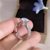 Anillos de boda en linda joyería de circonio cúbico bandas vintage románticas de moda regalo estético micro pavé