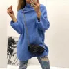 Women's Sweaters Winter High Collar Sweater Women 2023 Elegant Thick Warm Knitted Pullover Loose Basic Lazy Oaf Knitwear Female Jumper Cloth