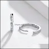 Hoop Huggie Ohrringe für Frauen 925 Sterling Silber Minimalistischer einfacher Kreis Earing Echter koreanischer Modeschmuck Drop Lieferung Dhmod