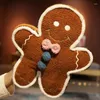 Travesseiro 42/60cm Gingerbread Man Sofá Cartoon Plelight Backrest Throe Gift