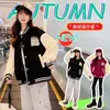 Jackets Spring Autumn Black Baseball Jacket Big Kids Teens Casual Clothes For Teenage Girls Sports Outerwear Coat Age 4 5 7 9 11 13 Year 230731