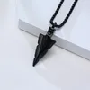 Pendant Necklaces URN NECKLACE STAINLESS STEEL ARROWHEAD KUNAI PRIMAL FOR MEN TRIBAL SPEARHEAD SURF JEWELRY