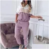 Kadınlar İçin İki Parça Elbise Takipleri Kadın Seti Kıyafetleri Hoodie Sweatshirt Sweatpant Sweatsuits Setleri Jogging Suit Kadın Damlası Teslimat Dhisu