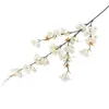 Decorative Flowers Long Artificial Peach Blossom Branch Silk Flower Wedding Arrangement Decoration Home Table Living Room Decor Fake