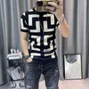 Men's T Shirts Clothes For Men Summer Knitwear Short-sleeved T-shirt Fashion Slim-fit Stretch Handsome Sweater Clothing Top