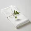 Table Napkin 2PC White Artificial Cotton Handmade Cloth For Wedding Celebration Valentine's Day Birthday Party Decoration Supply