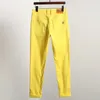 Mens Jeans Spring Autumn Red Classic Style Straight Elasticity Cotton Denim Pants Male Brand Yellow Pink Trousers 230731