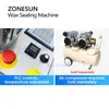 ZONESUN Semi-automatique bouteille de vin cire trempage Machine cire à cacheter haut double réservoir ZS-WS6