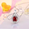 Pendentif Colliers Astuyo Wish Rouge Blanc Cubique Zircone Lien Chaîne Collier Ras Du Cou Pour Femmes Filles Femme Bijoux Présent Cadeau