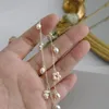 Bracelets de cheville ASHIIQI perle d'eau douce naturelle cheville pour femmes véritable 925 en argent Sterling bijoux faits à la main mariage 230731
