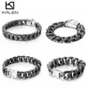 Bracelets porte-bonheur KALEN Punk Lien Chaîne Bracelet Hommes En Acier Inoxydable Symbole Mystérieux Pulseira Masculina Lourd y Brassard Bijoux 230731