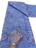 Tulle tyg Nigeria 5 Yards Female Fabric Sequins Ladies Lace Dentelle ljusrosa klänning bröllopsfest Sying kvinna textil nettokläder formell brud 2023 yq-3036