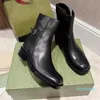 2023-Outono inverno botas femininas bota com zíper de sola grossa plataforma feminina de couro macio sapato casual moda couro sapatos femininos cano alto com fivela de cinto