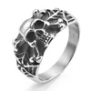 Anillos de calavera de acero gótico para hombre, anillo de esqueleto Punk Rock para hombre, accesorios de joyería de fiesta para hombre