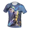 メンズTシャツジンクスクールポリエステルTシャツArcane League of Legends TV Male Harajuku Tops Thin Shart Round Neck