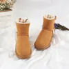 Mini Bow Australian Kids Boots Classic Girls Shoes Toddler Children Winter Snow Boot Wggs II Baby Kid Youth uggly Chestnut Black Furry Bailey Warm Gre 90EZ#