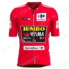Cykeltröja sätter 2023 Spanien Tour Jumbo VISMA Team Set Short Red Clothing Road Bike Shirts Suit Bicycle Bib Shorts MTB Wear Ropa 230801
