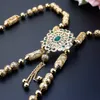 Inne modne akcesoria słoneczne 18k złoty kolor Maroko Caftan Caftan Body Brefle Jewelryd biżuteria Takchita klatka piersiowa łańcuch ramię Arabski Women Bijoux 230731