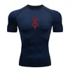 T-shirts pour hommes Anime Berserk Guts Chemise de compression pour hommes Fitness Sport Running Tight Gym T-shirts Athletic Quick Dry Tops Tee Summer 230731