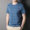 Men's T Shirts Top Summer Grade Brand Tops Urban Designer Shirt Stripe Classic Short Sleeve Casual Fashion Mens Clothing 2023