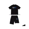 Męskie koszulki 22SS limitowana edycja Trapstar T Shirt Short Shorts Suit London Street Fashion Cotton Para S-3x Dhlwo